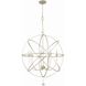 Solaris 9 Light 40 inch Olde Silver Chandelier Ceiling Light