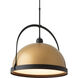 Atlas 1 Light 21.2 inch Mahogany/Dark Smoke Pendant Ceiling Light - Open Box