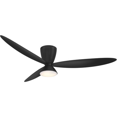 Hourglass 58 inch Coal Smart Flush Mount Ceiling Fan