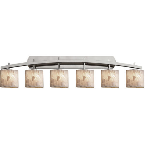Alabaster Rocks 57 inch Brushed Nickel Bath Bar Wall Light