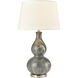 Laguria 28.75 inch 150 watt Gray with Polished Nickel Table Lamp Portable Light