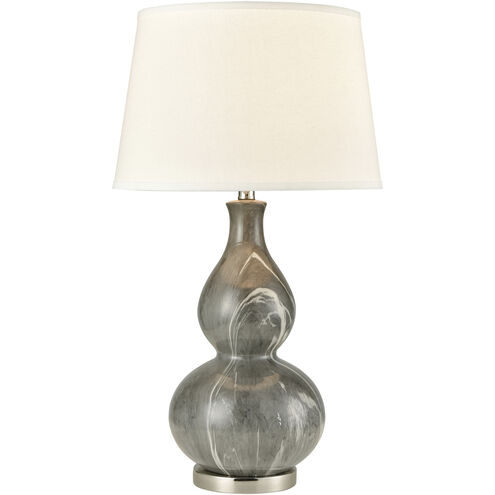 Laguria 28.75 inch 150 watt Gray with Polished Nickel Table Lamp Portable Light