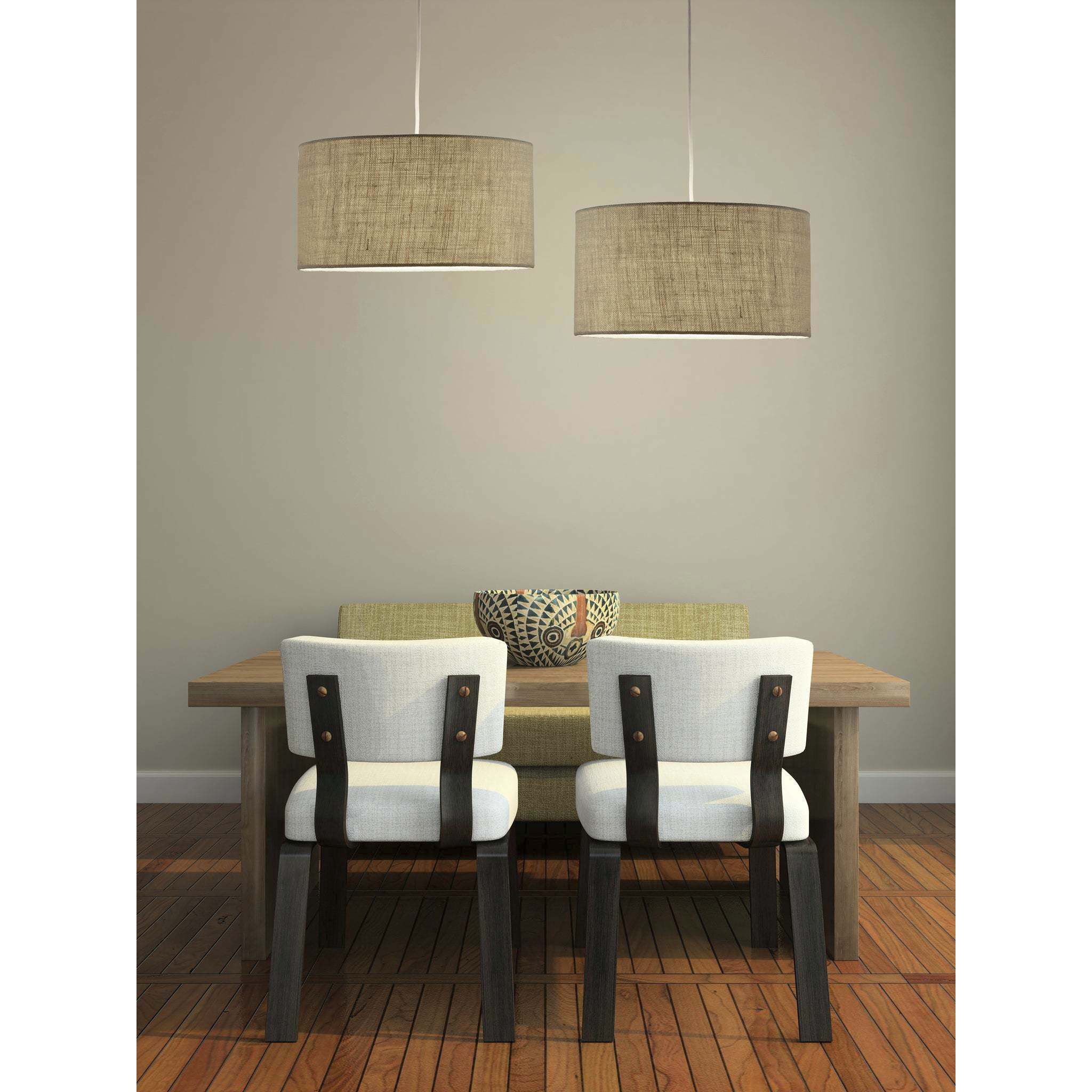 Harvest Drum Pendant Beige
