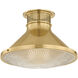 Highclere 1 Light 17.75 inch Aged Brass Flush Mount Ceiling Light