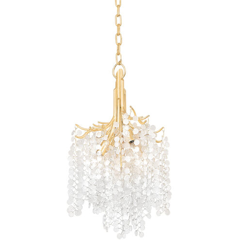 Genoa 5 Light 14.5 inch Gold Leaf Chandelier Ceiling Light