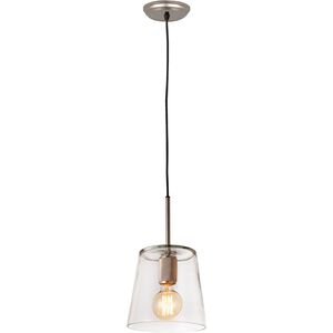Netta 1 Light 8 inch Satin Nickel with Clear Mini Pendant Ceiling Light
