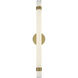 Madison LED 2.38 inch Vintage Brass and Glossy Opal Bath Vanity Light Wall Light