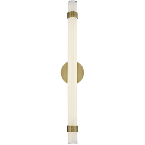 Madison LED 2.38 inch Vintage Brass and Glossy Opal Bath Vanity Light Wall Light