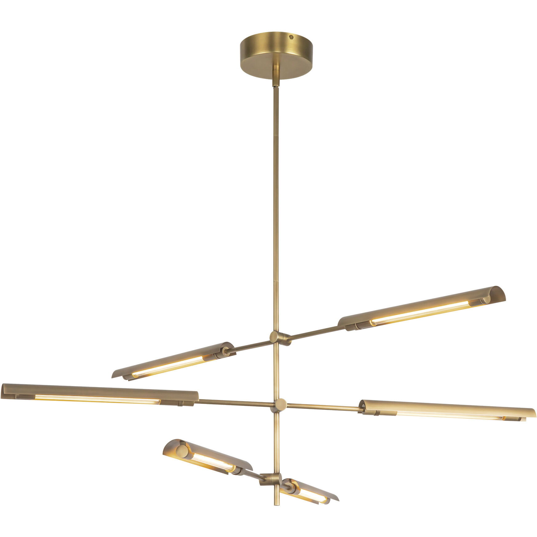 Astrid Multi Pendant Ceiling Light in Vintage Brass