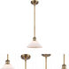 Ballston Orwell 1 Light 8 inch Brushed Brass Pendant Ceiling Light in Matte White Glass, Ballston