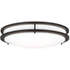 Mahone LED 17.75 inch Antique Bronze Flush Mount Ceiling Light, Large