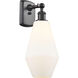 Ballston Cindyrella 1 Light 7 inch Oil Rubbed Bronze Sconce Wall Light in Incandescent, Matte White Glass
