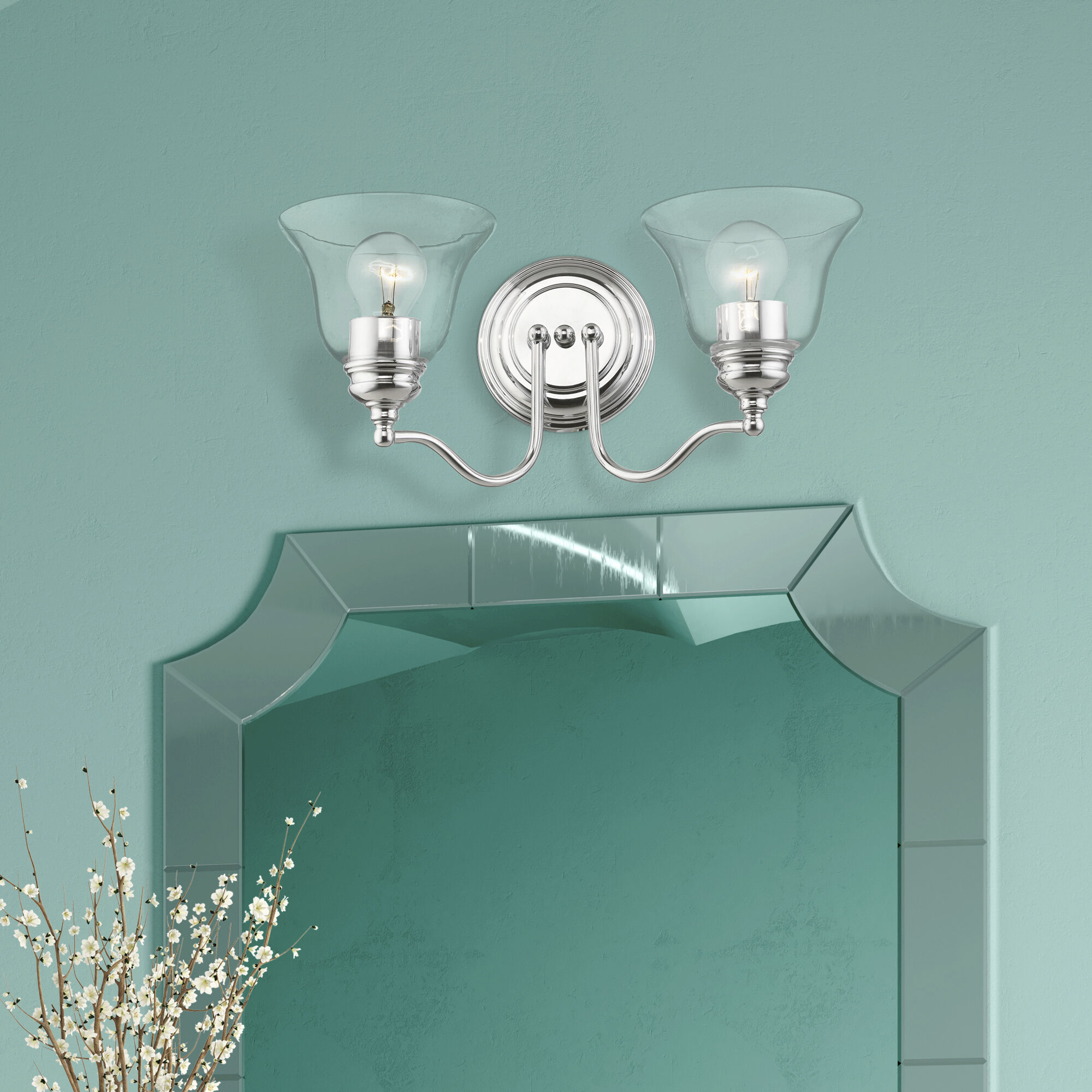 Moreland 2 Light 15 inch Polished Chrome Vanity Sconce Wall Light