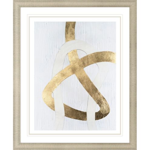 Abstract Collection Champagne Gold Block Contemporary Framed Art