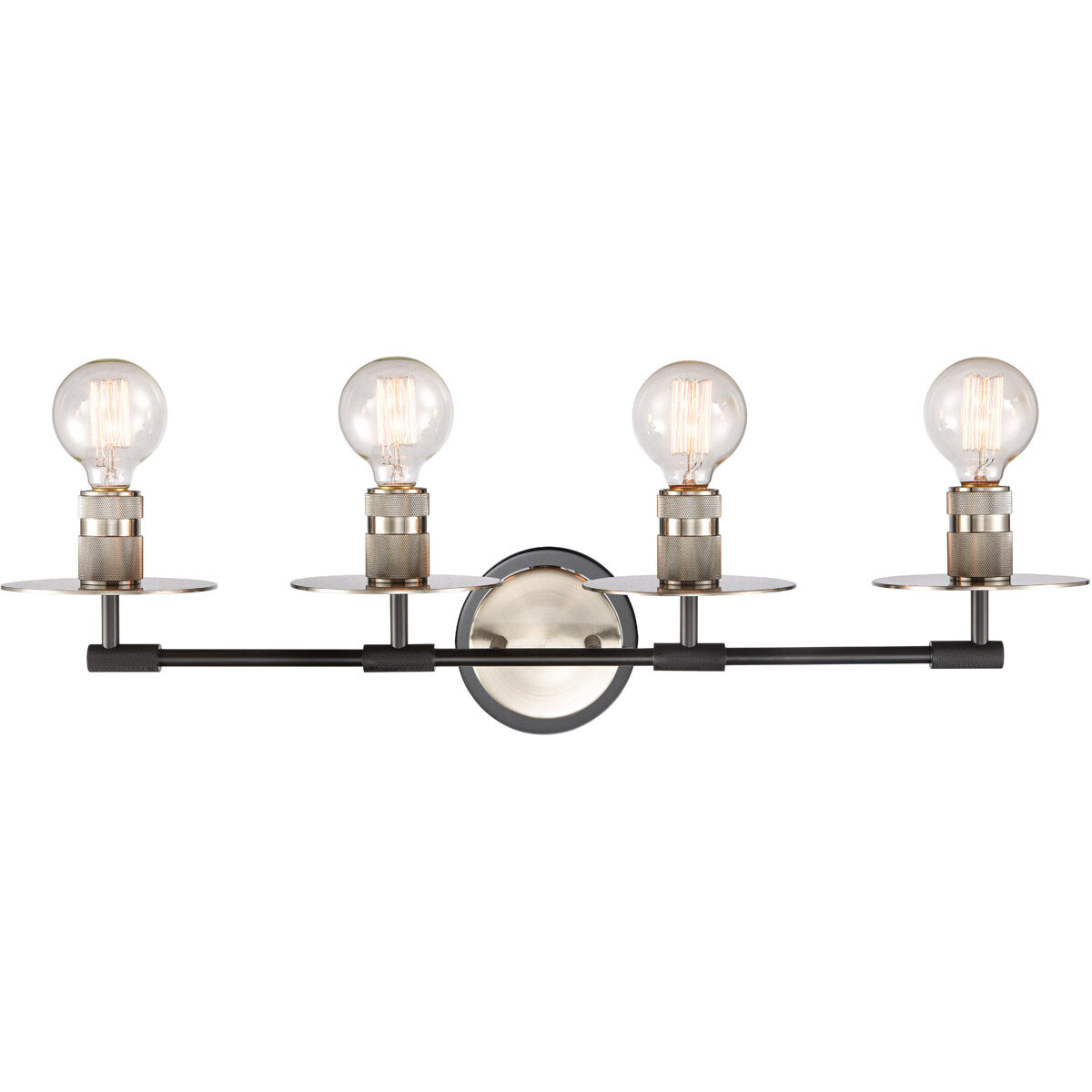 Restoration Aurora 4 Light 30 inch Brushed Satin Nickel Bath Vanity Light Wall Light, Restoration