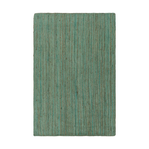 Brice 36 X 24 inch Mint/Dark Brown Rugs, Jute