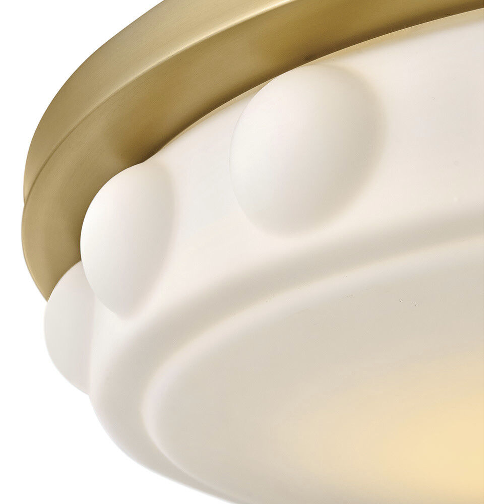 Zoey LED 20 inch Lacquered Brass Flush Mount Ceiling Light