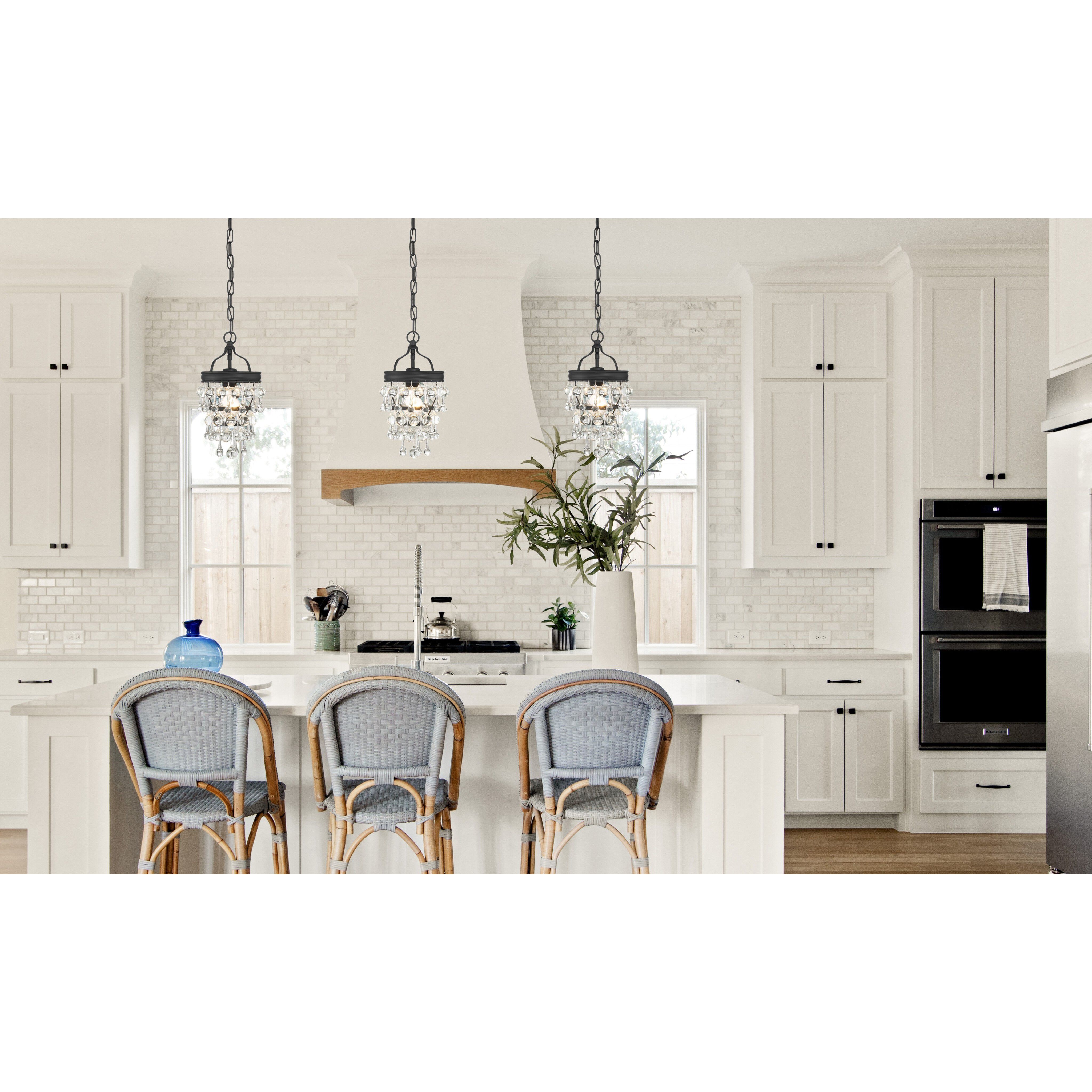 Calypso 1 Light 7.25 inch Matte Black Chandelier Ceiling Light