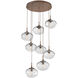 Nova LED LED Burnished Bronze Chandelier Ceiling Light, Round Multi-Pendant