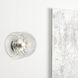 Burlat Wall Sconce Wall Light in Polished Chrome, Clear