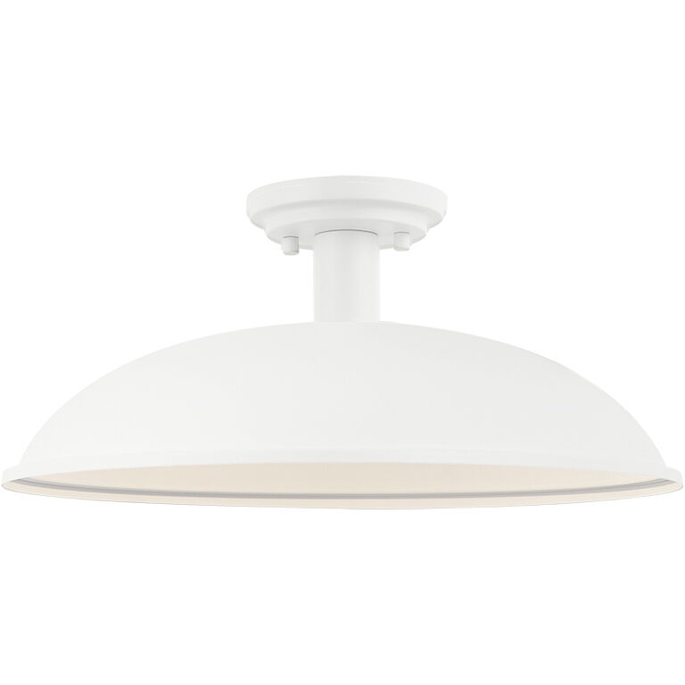 Farmley 1 Light 16 inch Matte White Outdoor Pendant