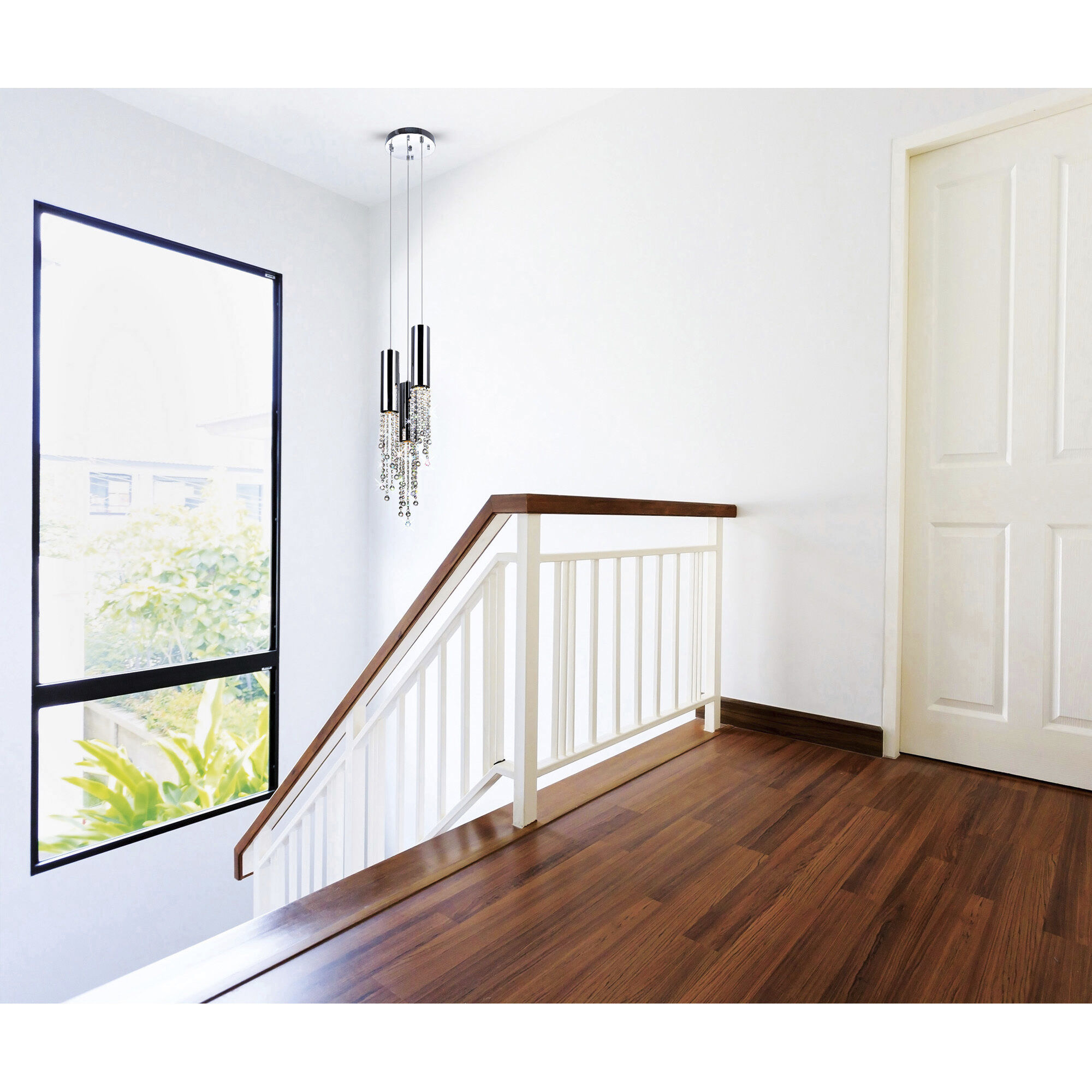 Extended 3 Light 10 inch Chrome Down Mini Pendant Ceiling Light