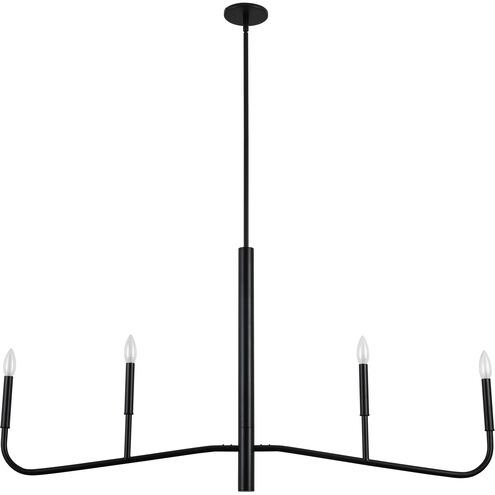 Eleanor 4 Light 48 inch Matte Black Horizontal Chandelier Ceiling Light