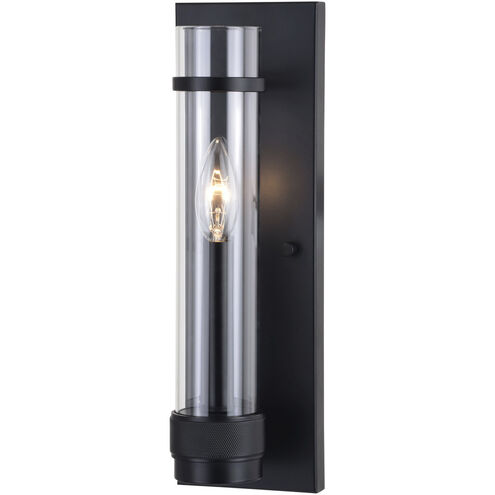 Bari 1 Light 4.25 inch Matte Black Wall Light