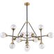 Canada 16 Light 42.5 inch Black and Gold Chandelier Ceiling Light