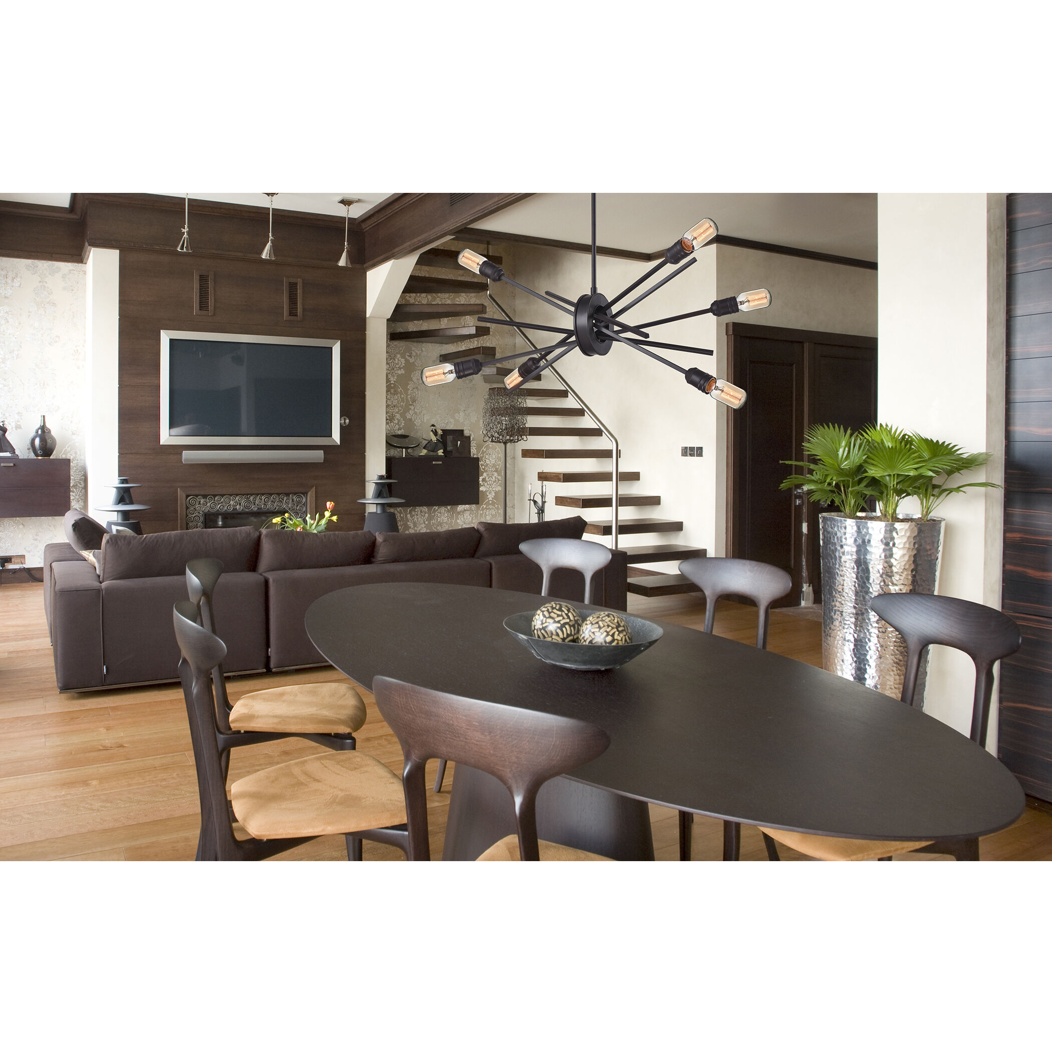 Xenia 6 Light 22 inch Oil Rubbed Bronze Chandelier Ceiling Light