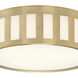 Kendal 3 Light 14 inch Vibrant Gold Flush Ceiling Light