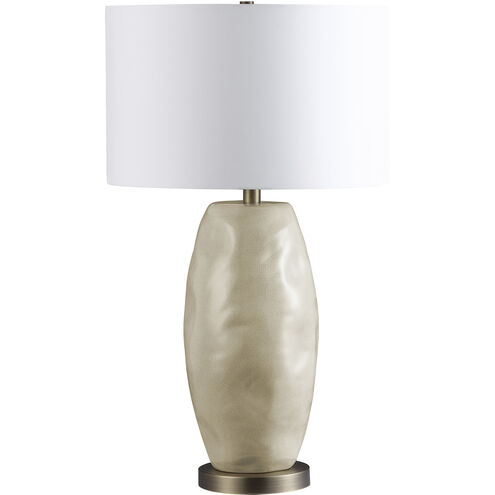 Virga 28 inch 100 watt Cream and Antique Brass Table Lamp Portable Light