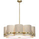 Carousel 4 Light 31 inch Brushed Brass Chandelier Ceiling Light, Inline