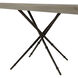 Davenport 84 X 39 inch Cerused Natural Gray and Antique Bronze Dining Table