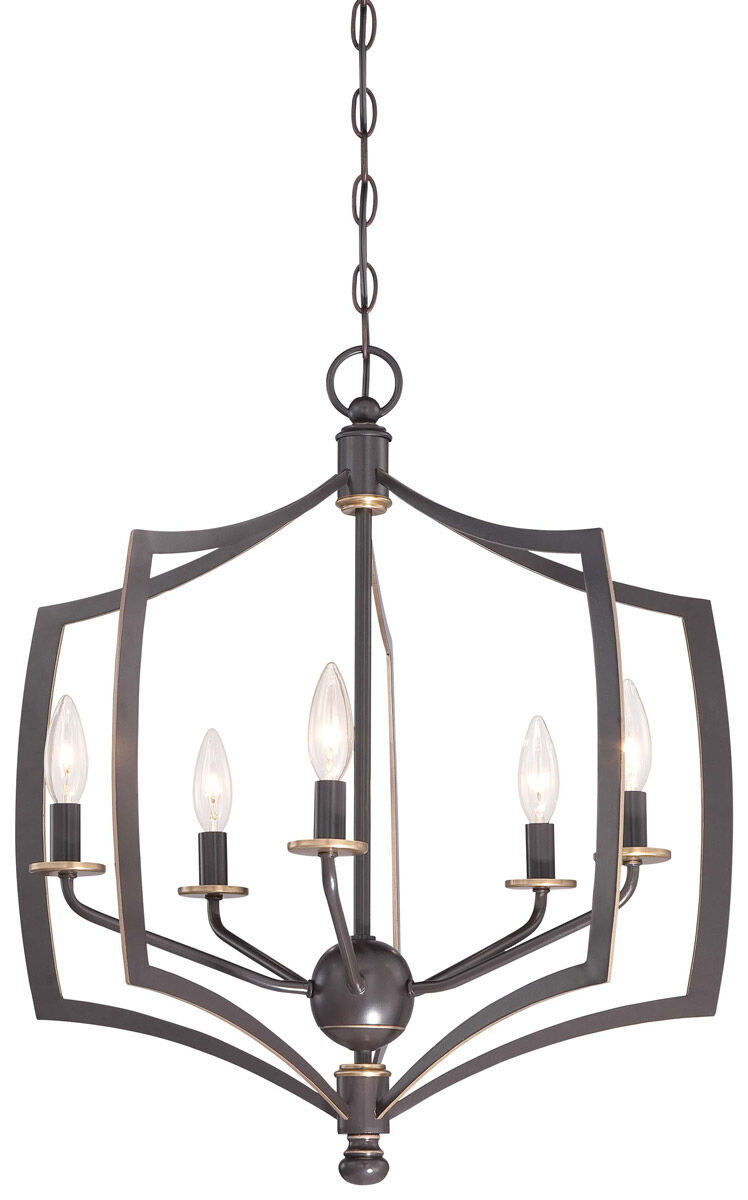 Middletown 5 Light 23 inch Downton Bronze/Gold Chandelier Ceiling Light