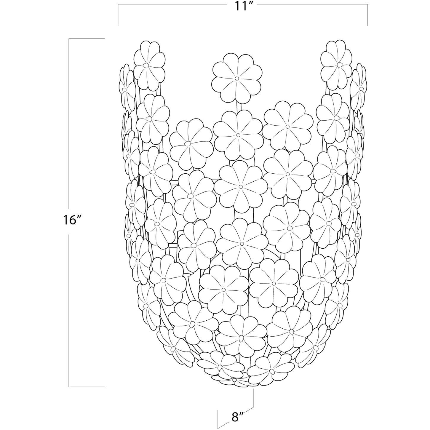 Charlotte 3 Light 11 inch Natural Brass Wall Sconce Wall Light