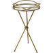 Nasso 29.25 X 15.75 inch Brass with Mirror Accent Table