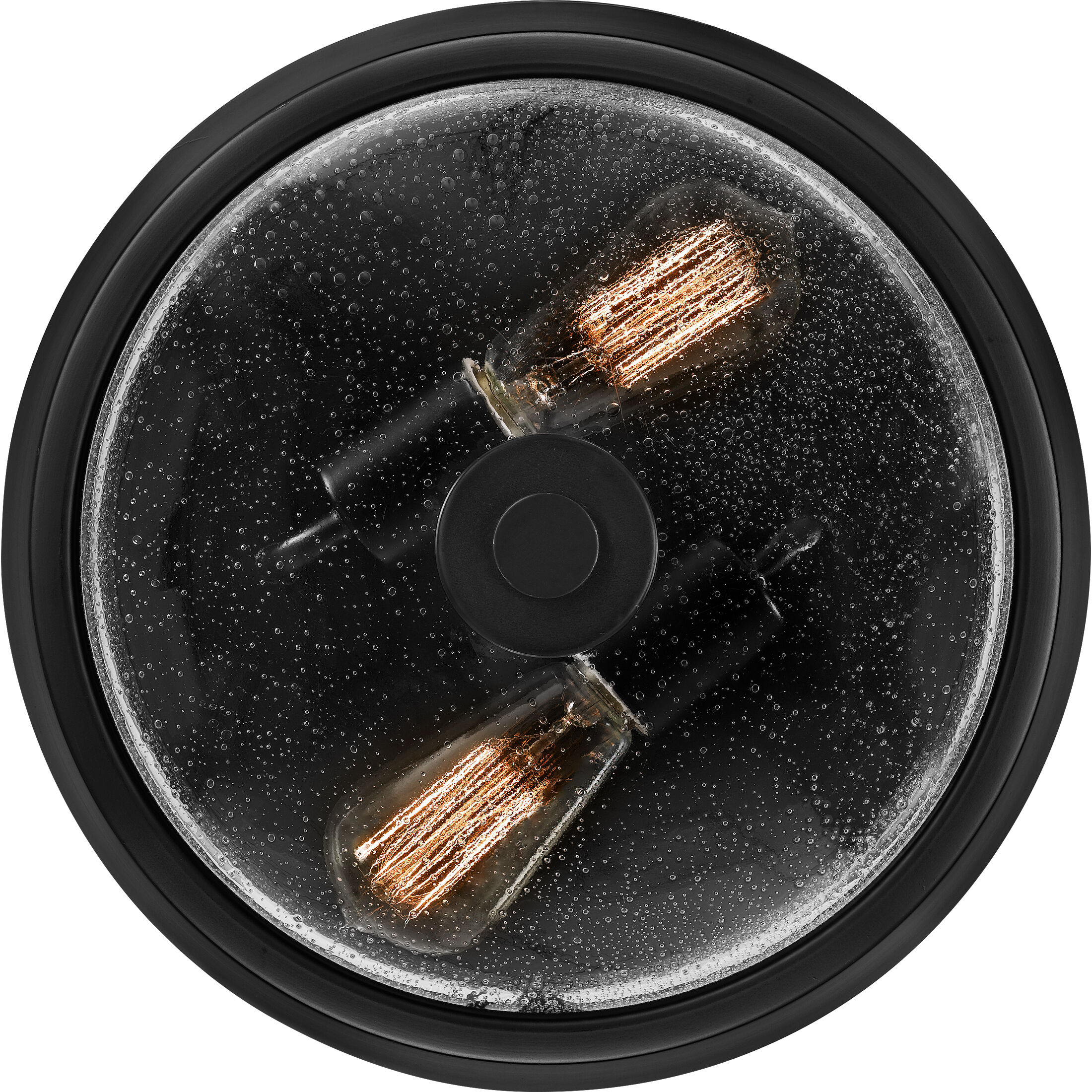 Radius 2 Light 13 inch Earth Black Flush Mount Ceiling Light