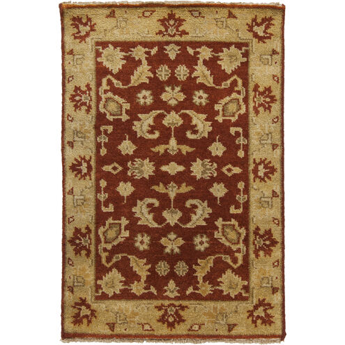 Antolya 36 X 24 inch Dark Red, Wheat, Olive, Mustard, Khaki Rug