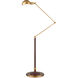 Libretto 63 inch 12 watt Antique Brass and Brownish Red Floor Lamp Portable Light
