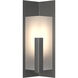 Summit 1 Light 18.7 inch Natural Iron Outdoor Sconce in Frosted, Small