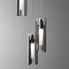 Exos Glass 5 Light 13.5 inch Black Pendant Ceiling Light in Clear