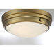 Lucerne 2 Light 13.25 inch Warm Brass Flush Mount Ceiling Light, Essentials