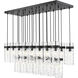 Fontaine Linear Chandelier Ceiling Light in Matte Black