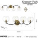 Vantage Kearney Park 4 Light 31.13 inch Coal and Soft Brass Bath Vanity Wall Light