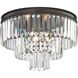 Palacial 3 Light 19 inch Oil Rubbed Bronze Semi Flush Mount Ceiling Light in Incandescent