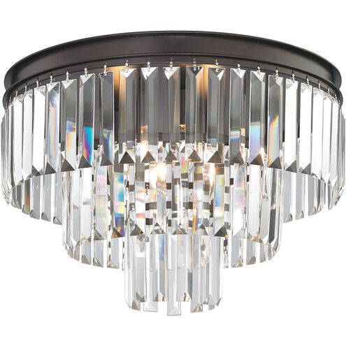 Palacial 3 Light 19 inch Oil Rubbed Bronze Semi Flush Mount Ceiling Light in Incandescent