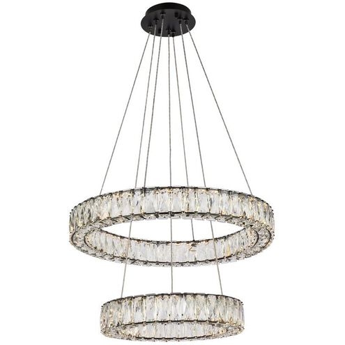 Monroe 2 Light 24 inch Black Pendant Ceiling Light