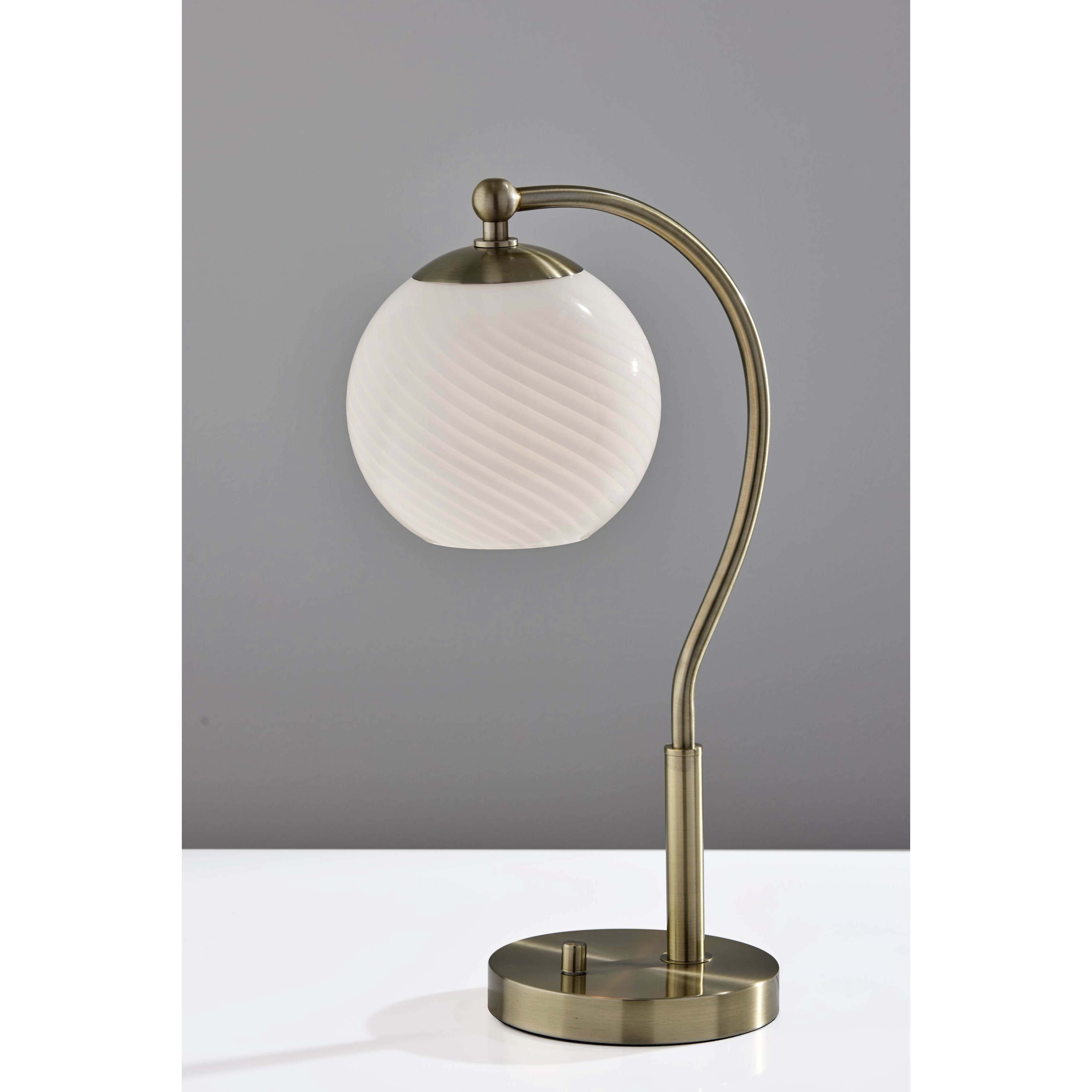 Swirl 21.63 inch 40.00 watt Antique Brass Desk Lamp Portable Light