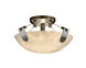 Clouds LED 16 inch Brushed Nickel Semi-Flush Ceiling Light in Round Bowl, 2000 Lm LED
